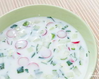 Окрошка с редиской