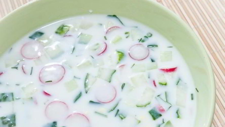Рецепт окрошки с редиской