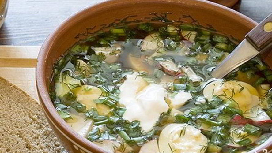 Рецепт окрошки с селедкой