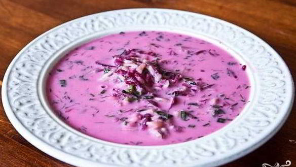 Рецепт Окрошки со свеклой на кефире