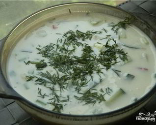 Окрошка сыроедческая