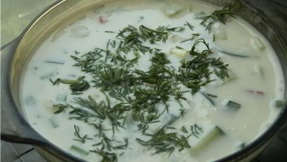 Рецепт Окрошки сыроедческой