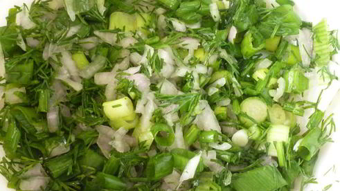 овощная окрошка с тунцом