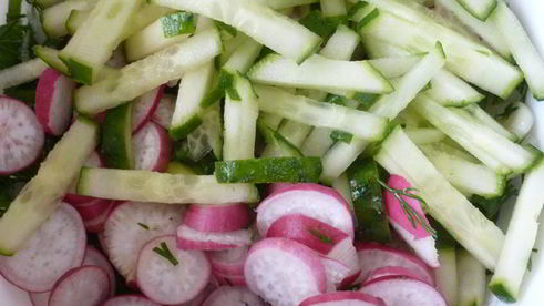 овощная окрошка с тунцом