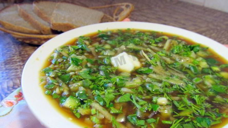 Рецепт постной окрошки на квасе