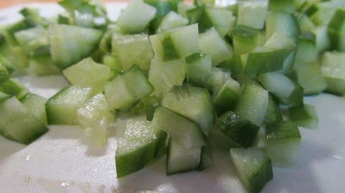 постная окрошка на квасе