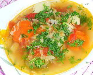 Дачный суп овощной