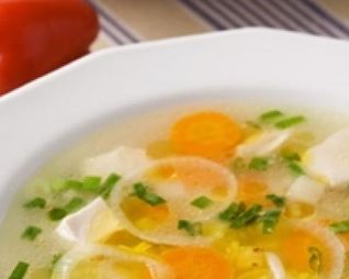 Куриный суп с рисом и овощами