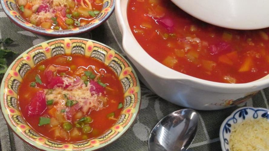 Рецепт минестроне с беконом