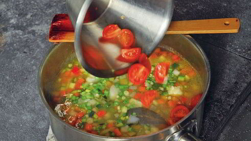 минестроне с дайконом и укропом