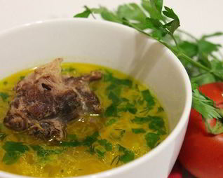 Овощной суп из индюшиной шейки