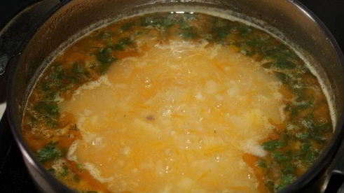 овощной суп из индюшиной шейки