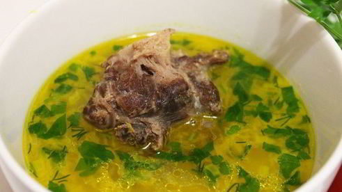 овощной суп из индюшиной шейки