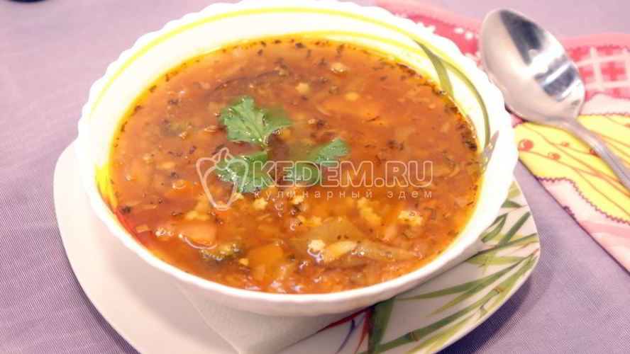 Рецепт овощного супа с баклажанами
