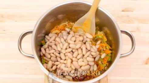 овощной суп с фасолью и макаронами