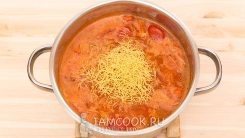 овощной суп с фасолью и макаронами