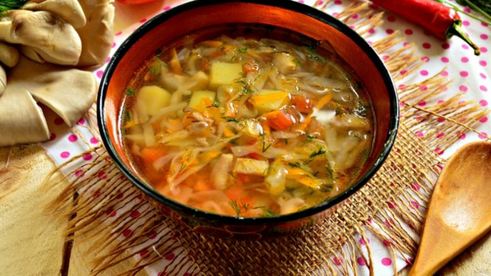 овощной суп с грибами