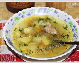 Овощной суп с индейкой