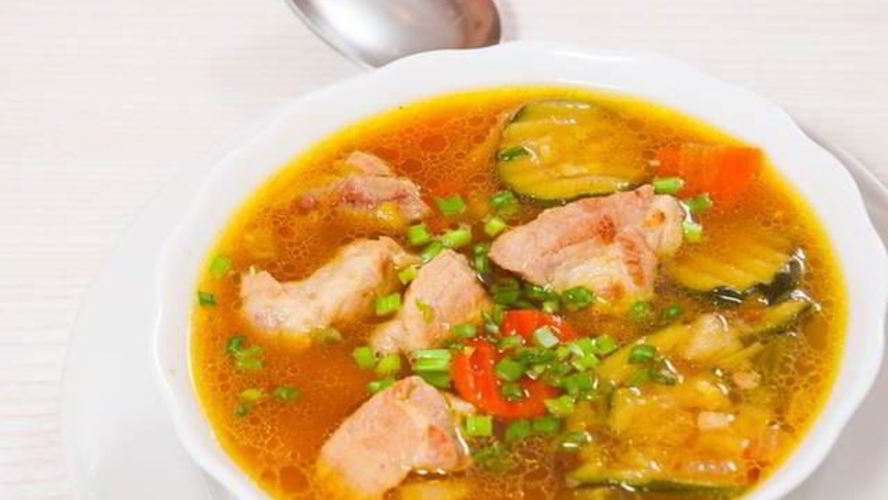 Рецепт овощного супа с лососем