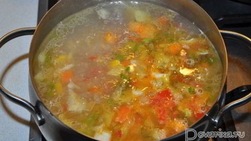 овощной суп с мясным фаршем по-чешски