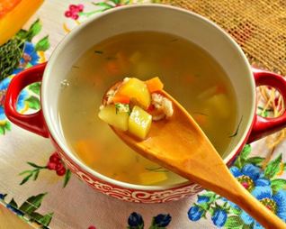 Овощной суп с овсяными хлопьями