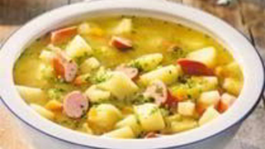 Рецепт овощного супа с сосисками в мультиварке