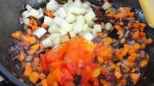 овощной суп с сырными шариками