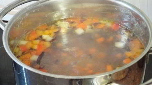 овощной суп с сырными шариками