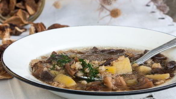 Рецепт Овощного супа с вешенками