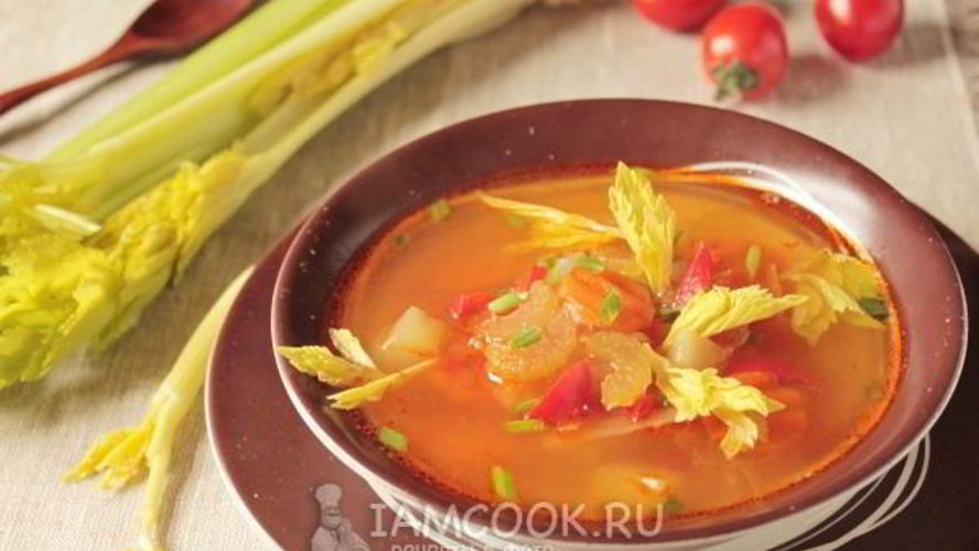 Рецепт постного овощной суп с сельдереем