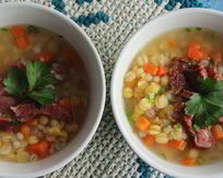 Суп с копченостями