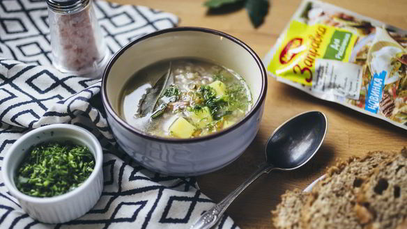 Рецепт Постного рассольника с перловкой