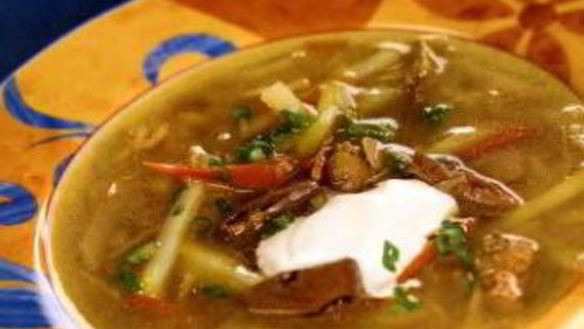 Рецепт Рассольника из куриных потрошков