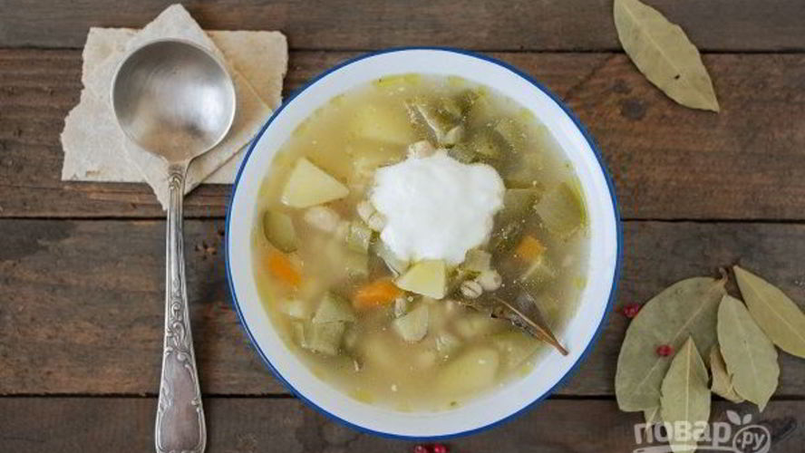 Рецепт рассольника на овощном бульоне