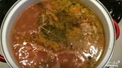 рассольник с говядиной и перловкой