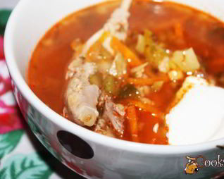 Рассольник с индейкой