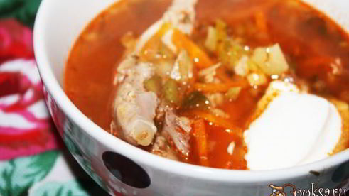 рассольник с индейкой