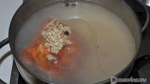 рассольник с копченостями