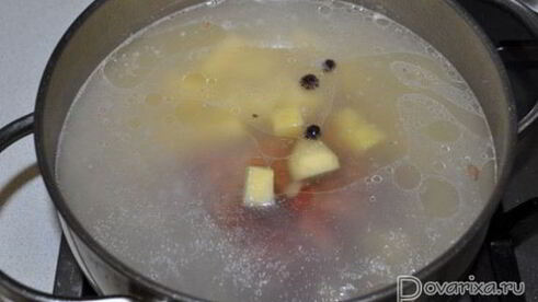 рассольник с копченостями