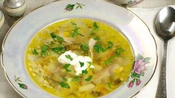 Рецепт Рассольника с рисом и бараниной