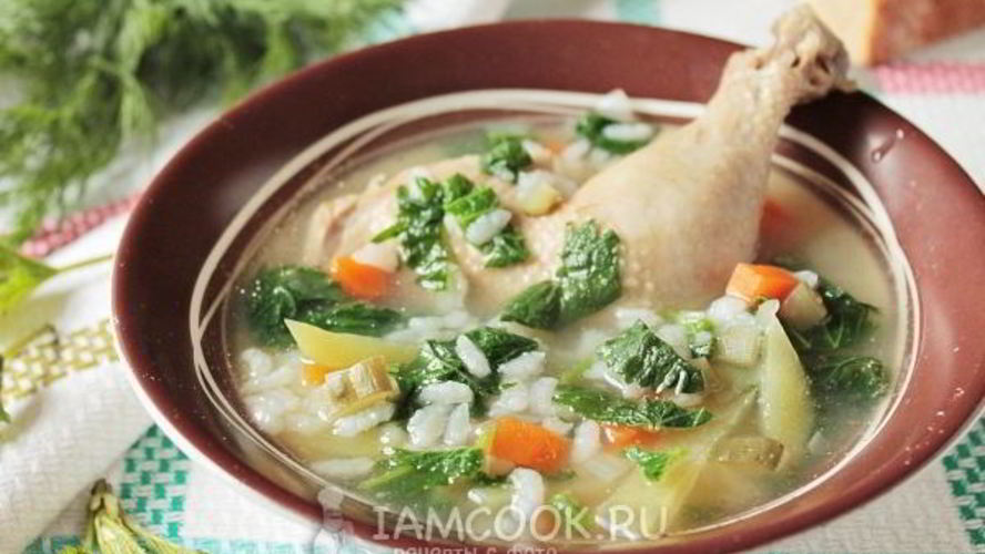 Рецепт рассольника с рисом и крапивой
