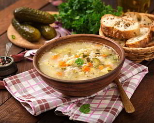 Суп Рассольник с перловой крупой