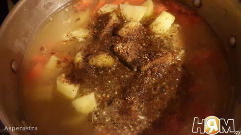 чечевичные зеленые щи