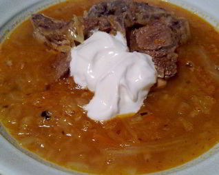 Кислые щи с бараньим седлом
