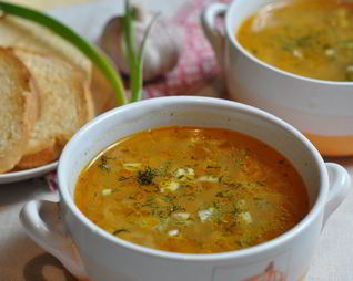 Постные щи с грибами