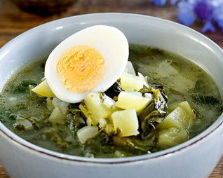 Щавелевые щи без мяса