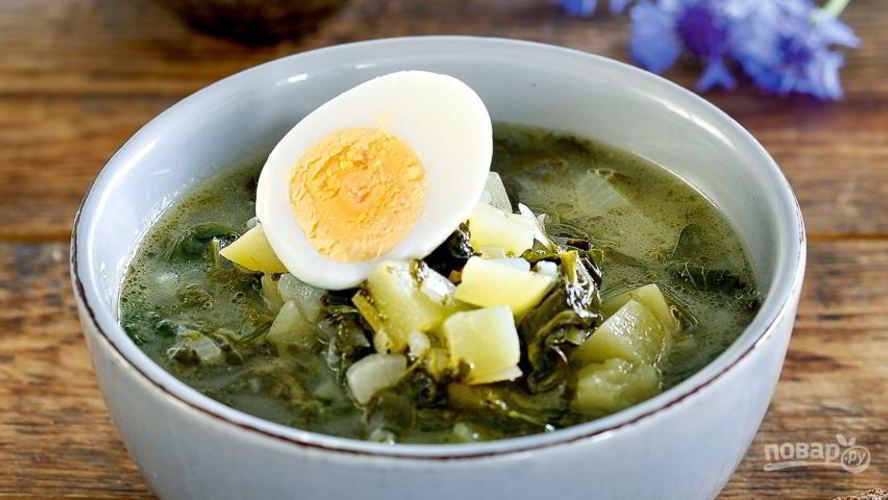 Рецепт щавелевых щей без мяса