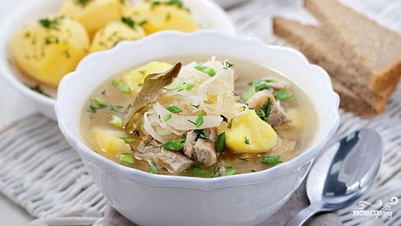 Рецепт Щей из кислой капусты со свининой