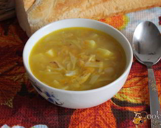 Щи из свежей капусты с нутом