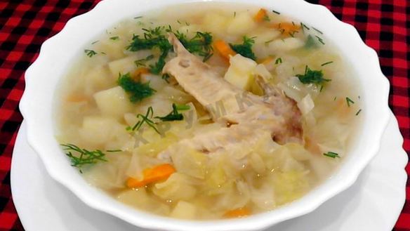 Рецепт Щей на курином бульоне из капусты